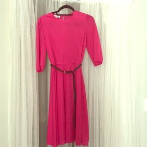Pink vintage midi length dress